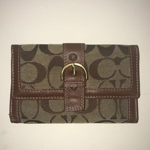 Long coach wallet - Brown